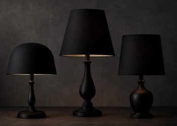 Stylish Black Table Lamp Shades by Aartin